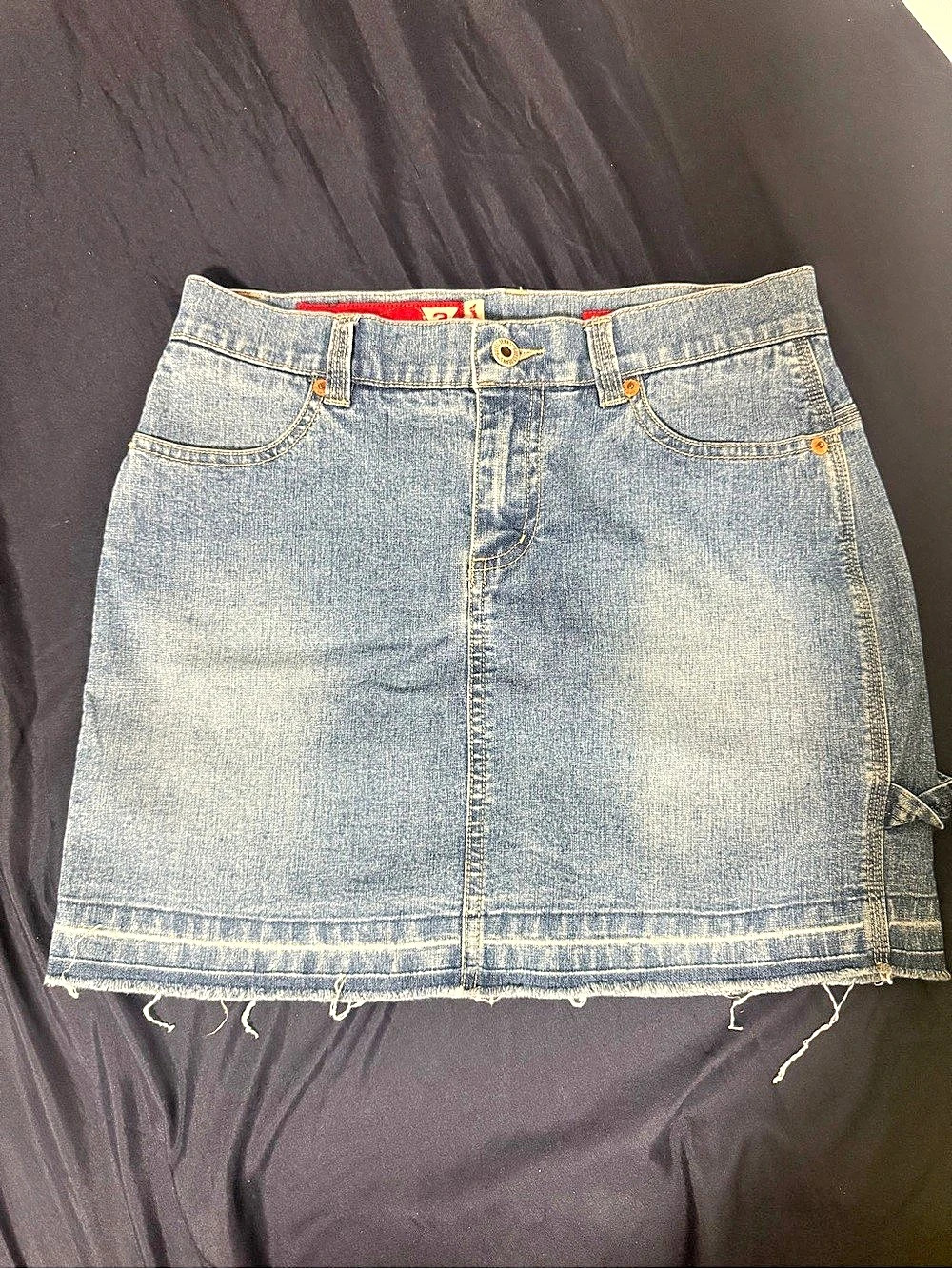 True Religion Denim Mini Skirt in Blue